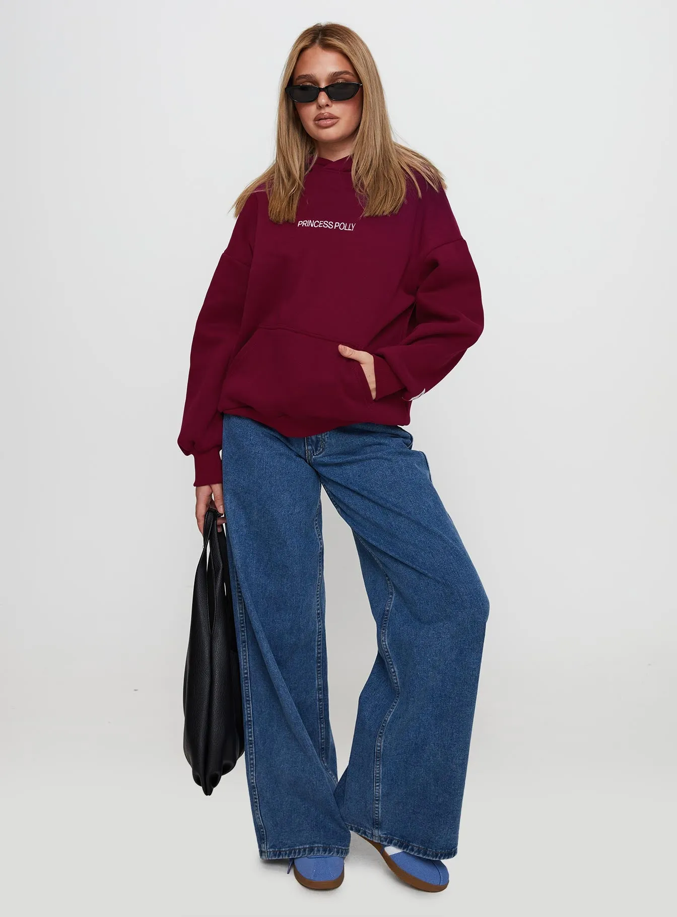 Princess Polly x Butterfly Foundation Charity Merch Hoody Wine sold by Princess Polly product image thumbnail 3