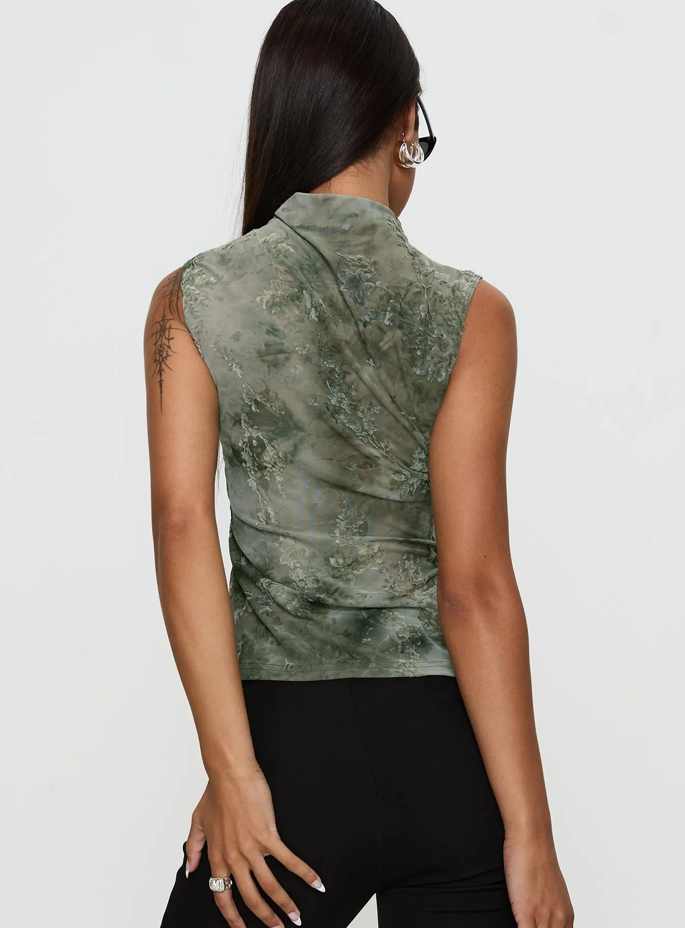 Nights All Alone High Neck Top Multi sold by Princess Polly product image thumbnail 5