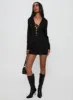 Feminique Skort Black Stripe sold by Princess Polly