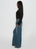 Laguardia Mid Rise Wide Leg Jeans Dark Blue Wash sold by Princess Polly