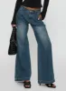 Laguardia Mid Rise Wide Leg Jeans Dark Blue Wash sold by Princess Polly