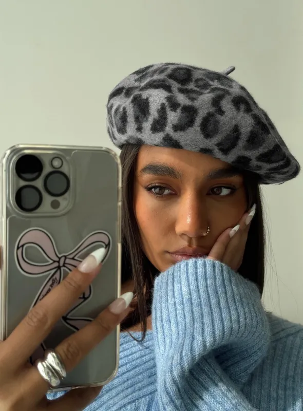 Ettore Beret Leopard sold by Princess Polly