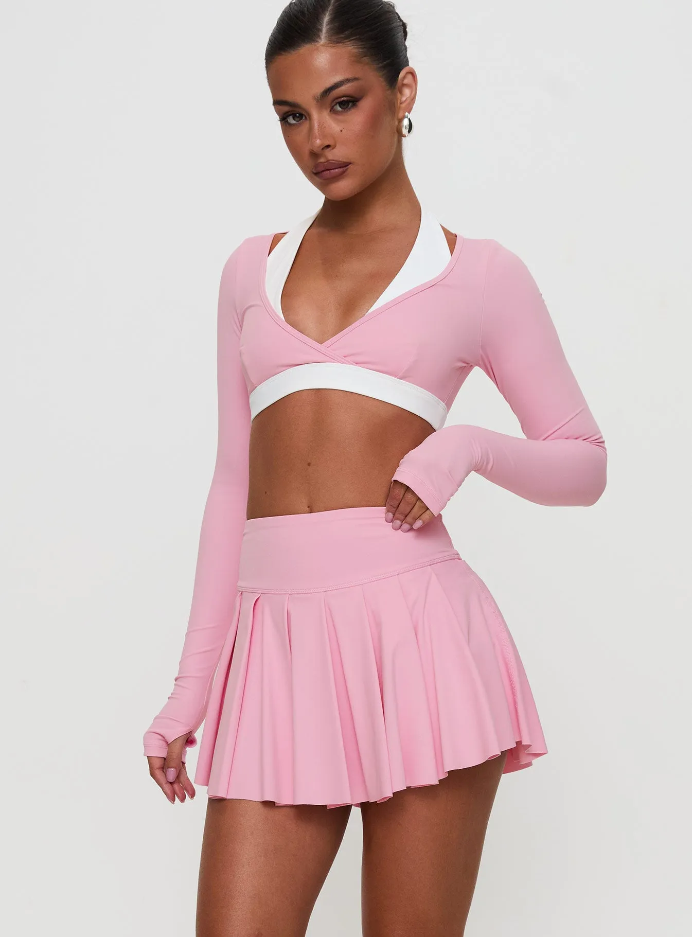 Dynamic Pleat Active Skort Pink sold by Princess Polly product image thumbnail 2