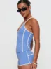 Fast Track Active Halter Top Blue sold by Princess Polly