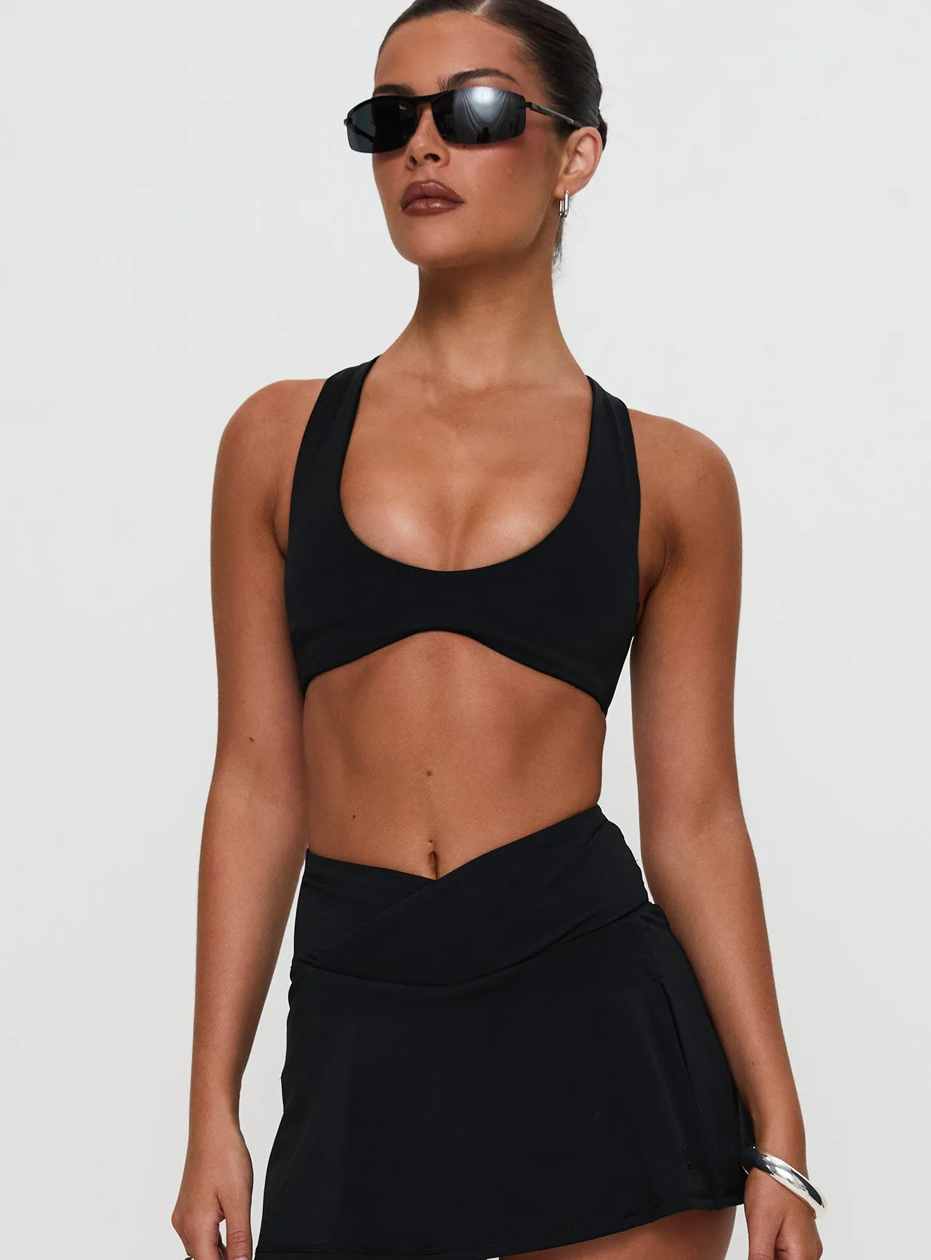 Pulse Active Halter Crop Black sold by Princess Polly product image thumbnail 2