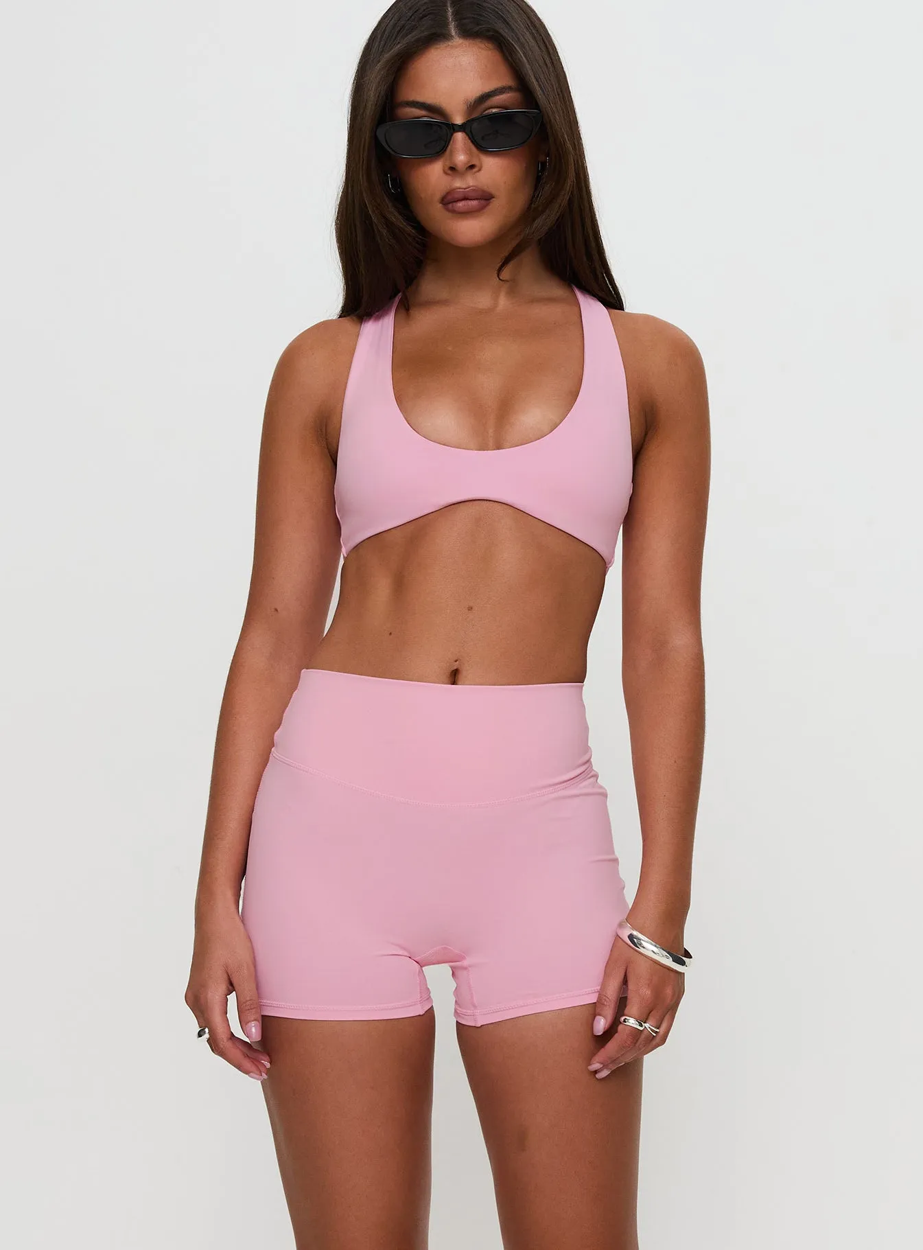 Touchdown Active Contour Short Pink sold by Princess Polly product image thumbnail 2