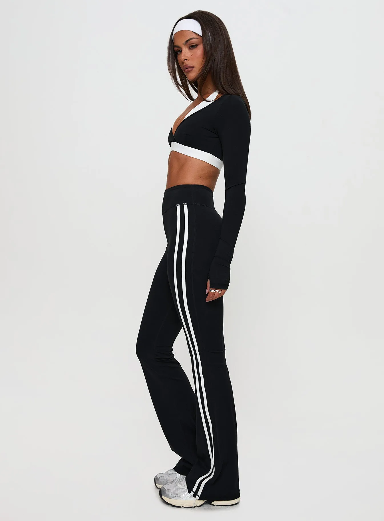 Fast Track Active Flare Pants Black sold by Princess Polly product image thumbnail 4