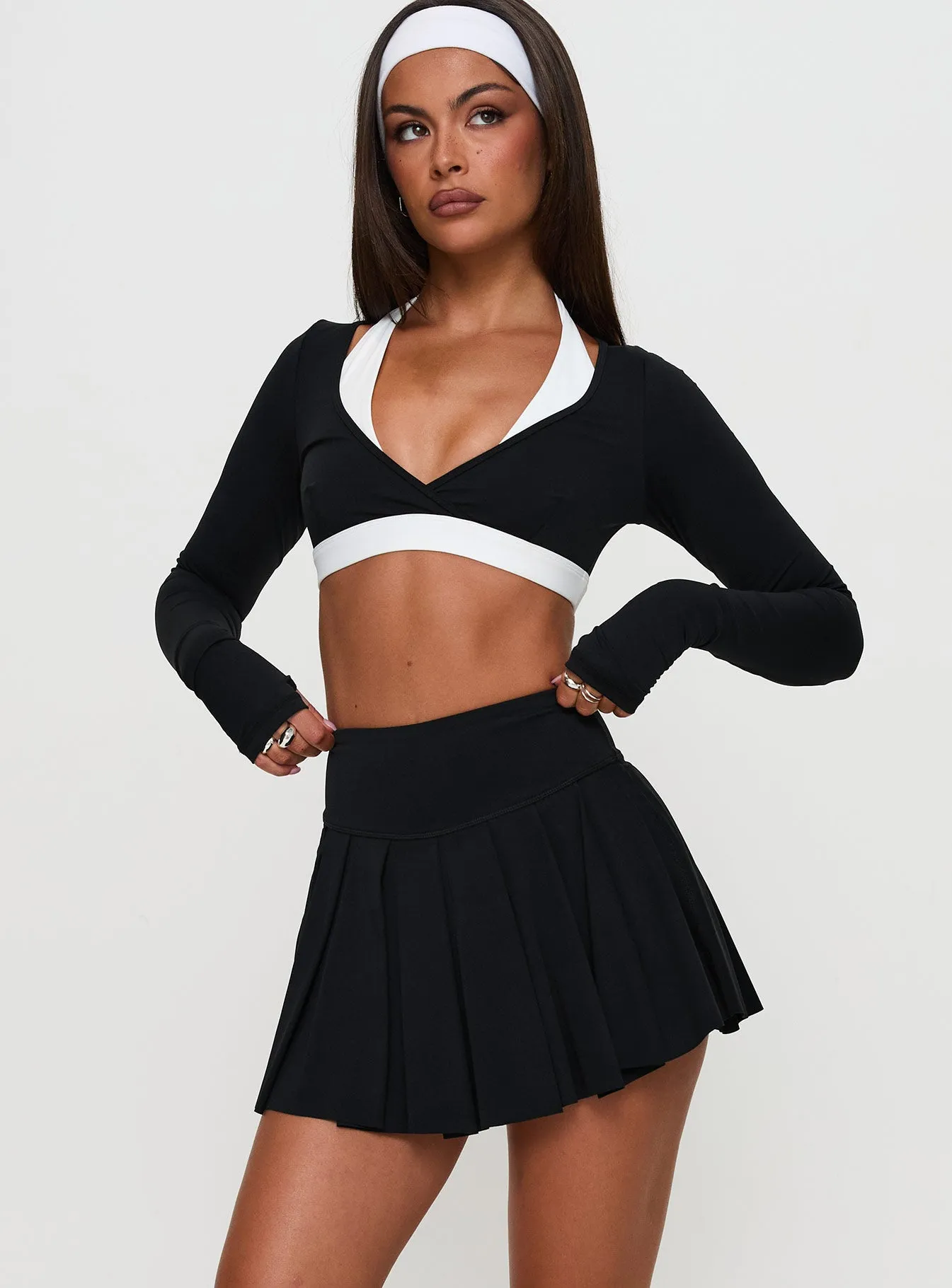 Dynamic Pleat Active Skort Black sold by Princess Polly product image thumbnail 2