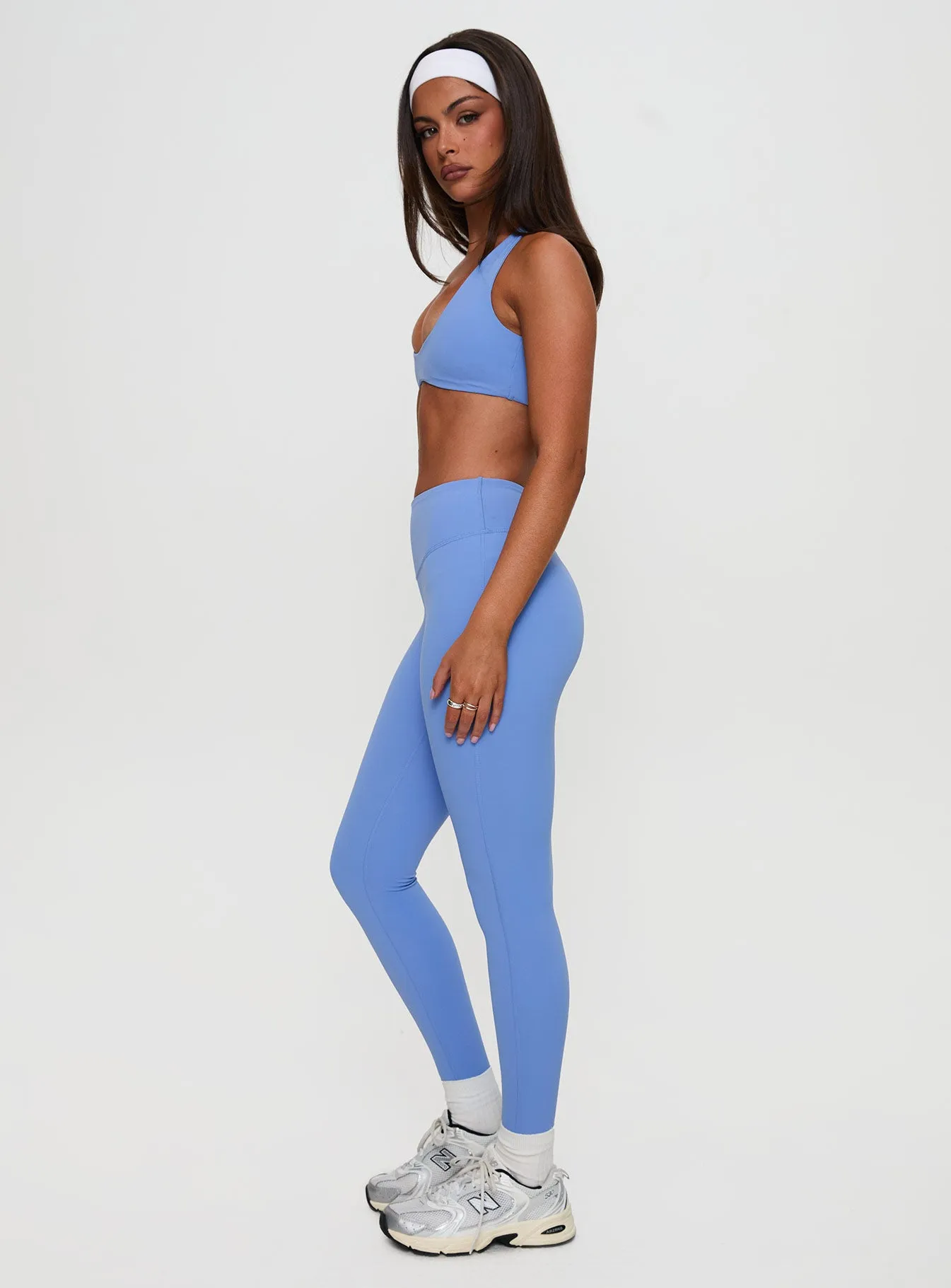 Pulse Full Length Active Tights Blue sold by Princess Polly product image thumbnail 4