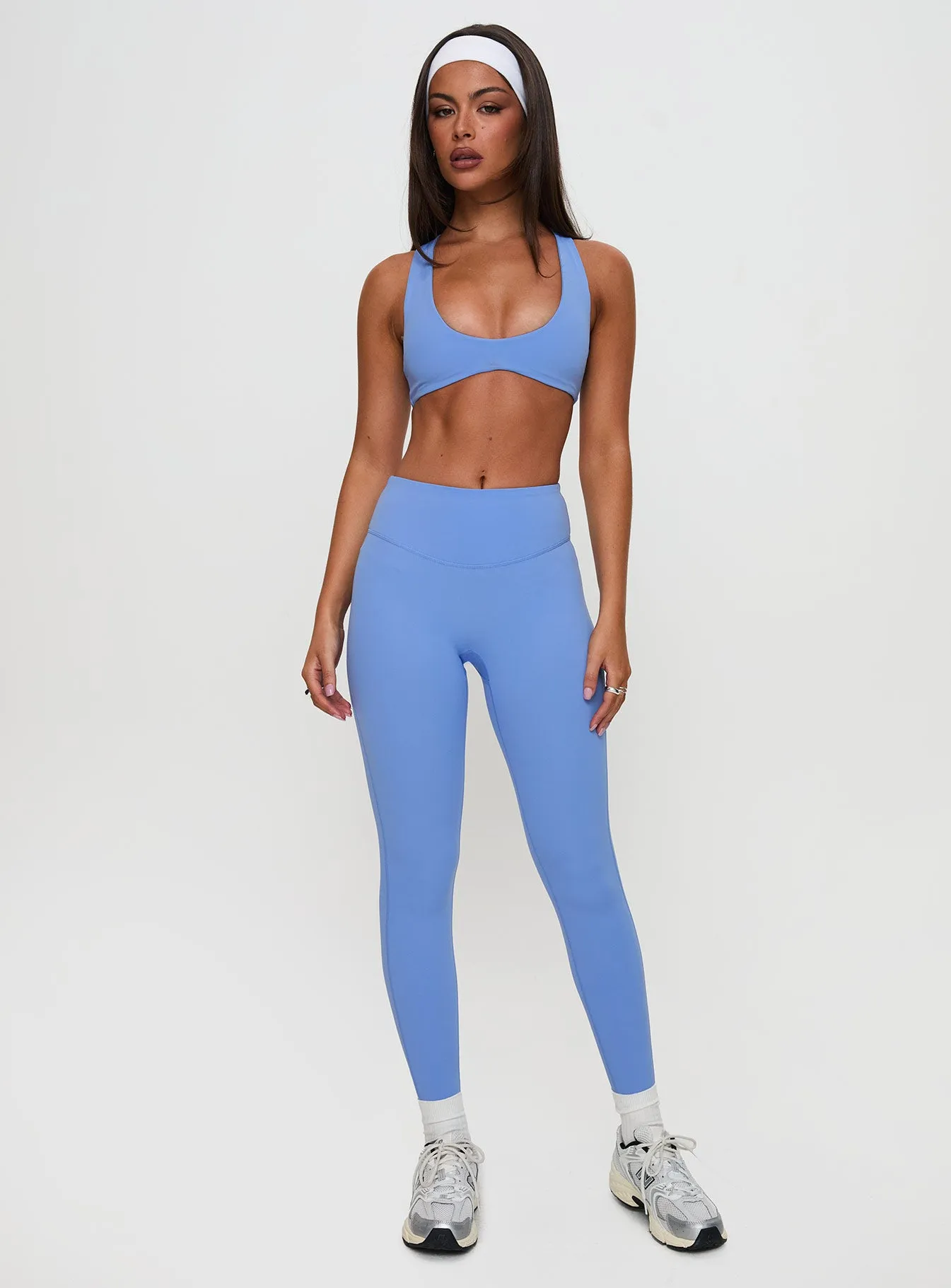 Pulse Full Length Active Tights Blue sold by Princess Polly product image thumbnail 3