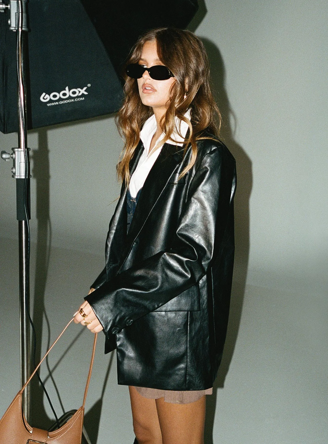 Jocelyn Faux Leather Blazer Black sold by Princess Polly product image thumbnail 2