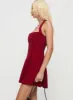 Alyn Halter Mini Dress Wine Red Petite sold by Princess Polly