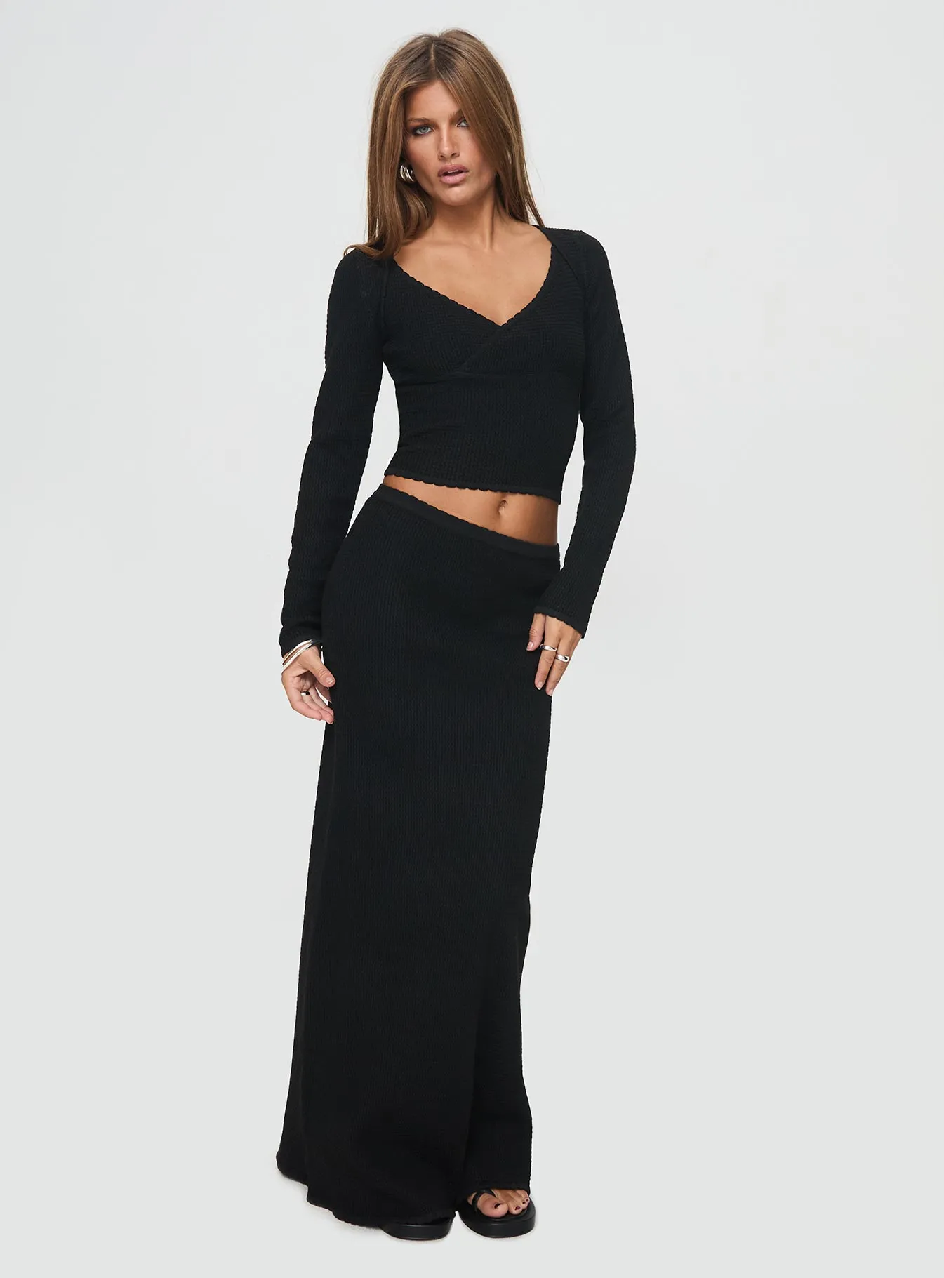 Memi Long Sleeve Top Black sold by Princess Polly product image thumbnail 3