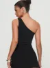 Talija One Shoulder Bodysuit Black Tall sold by Princess Polly
