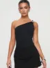 Talija One Shoulder Bodysuit Black Tall sold by Princess Polly