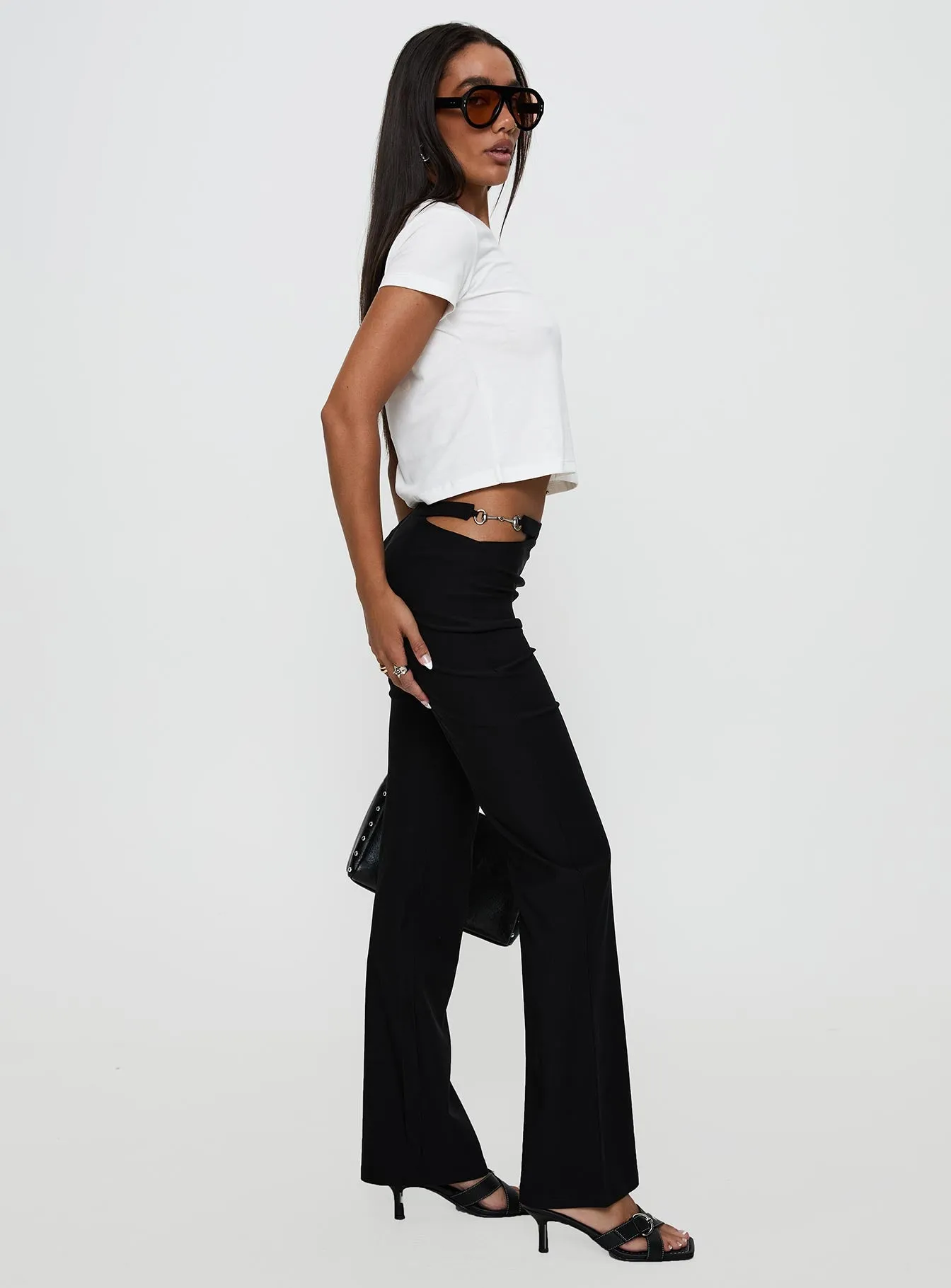 Eyes On You Flare Pants Black sold by Princess Polly product image thumbnail 4