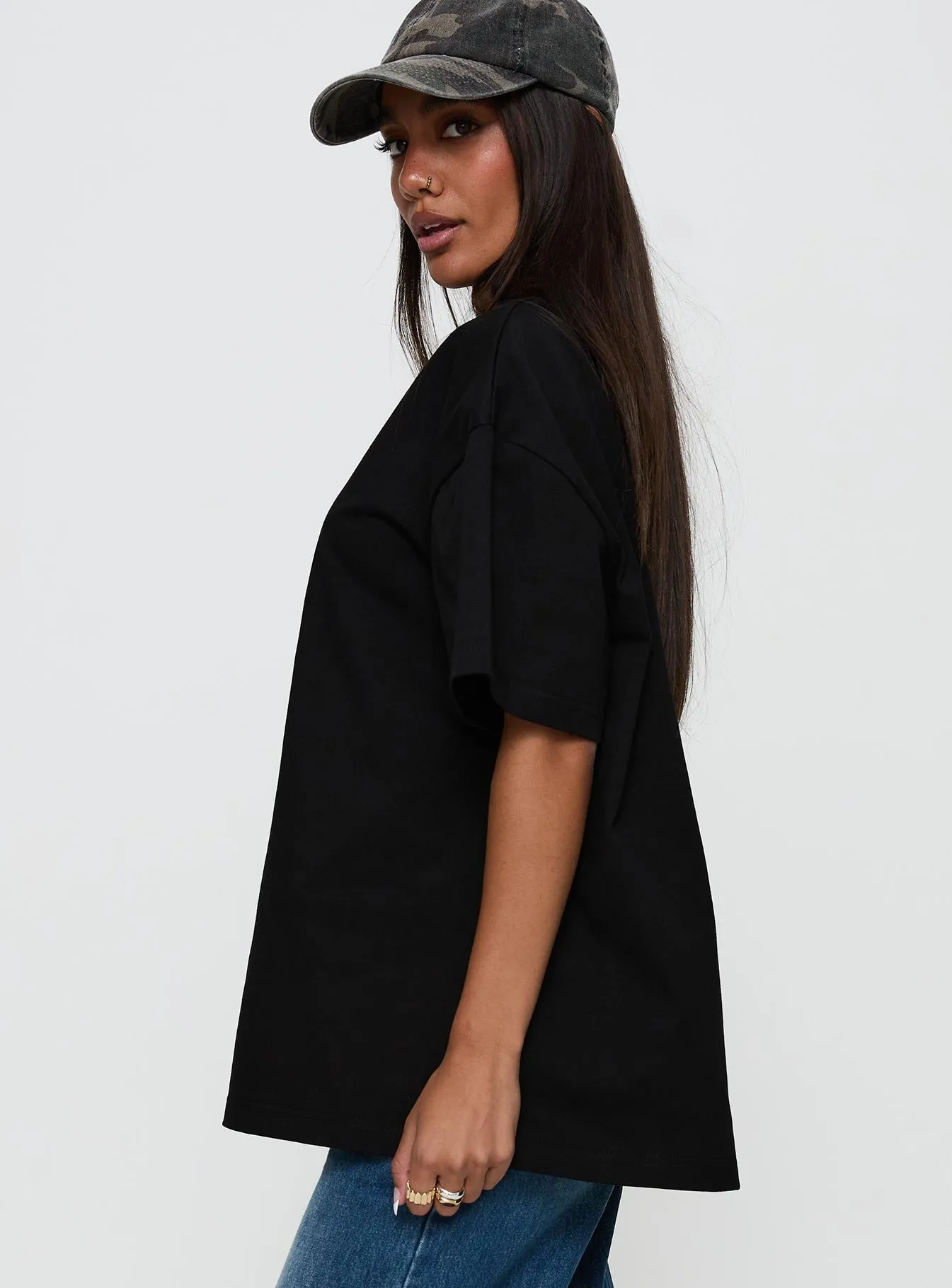 Power Play Active Oversized Tee Black sold by Princess Polly product image thumbnail 4