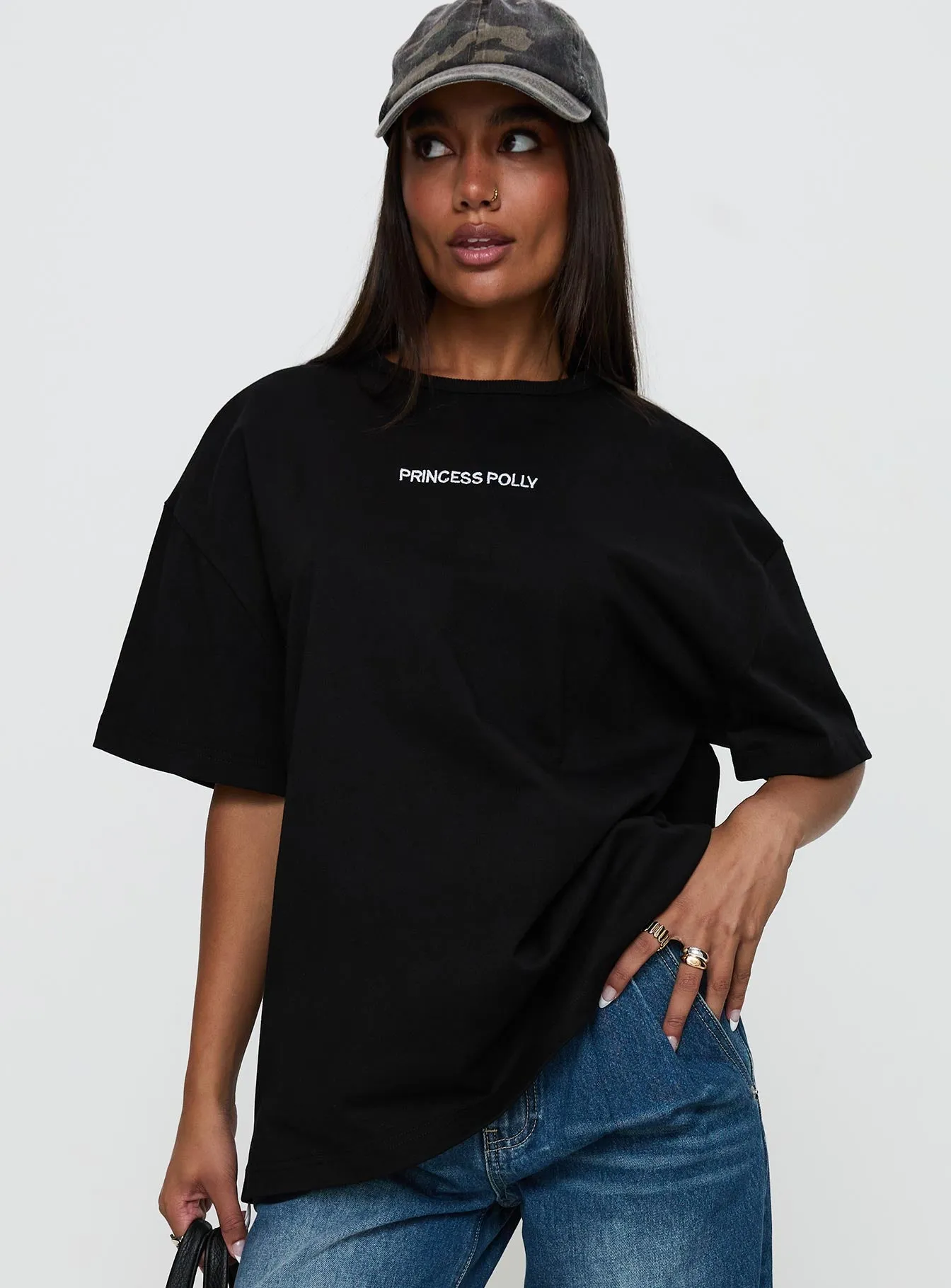 Power Play Active Oversized Tee Black sold by Princess Polly product image thumbnail 2