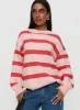 Ryanna Sweater Pink / Red Stripe sold by Princess Polly