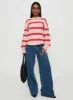 Ryanna Sweater Pink / Red Stripe sold by Princess Polly