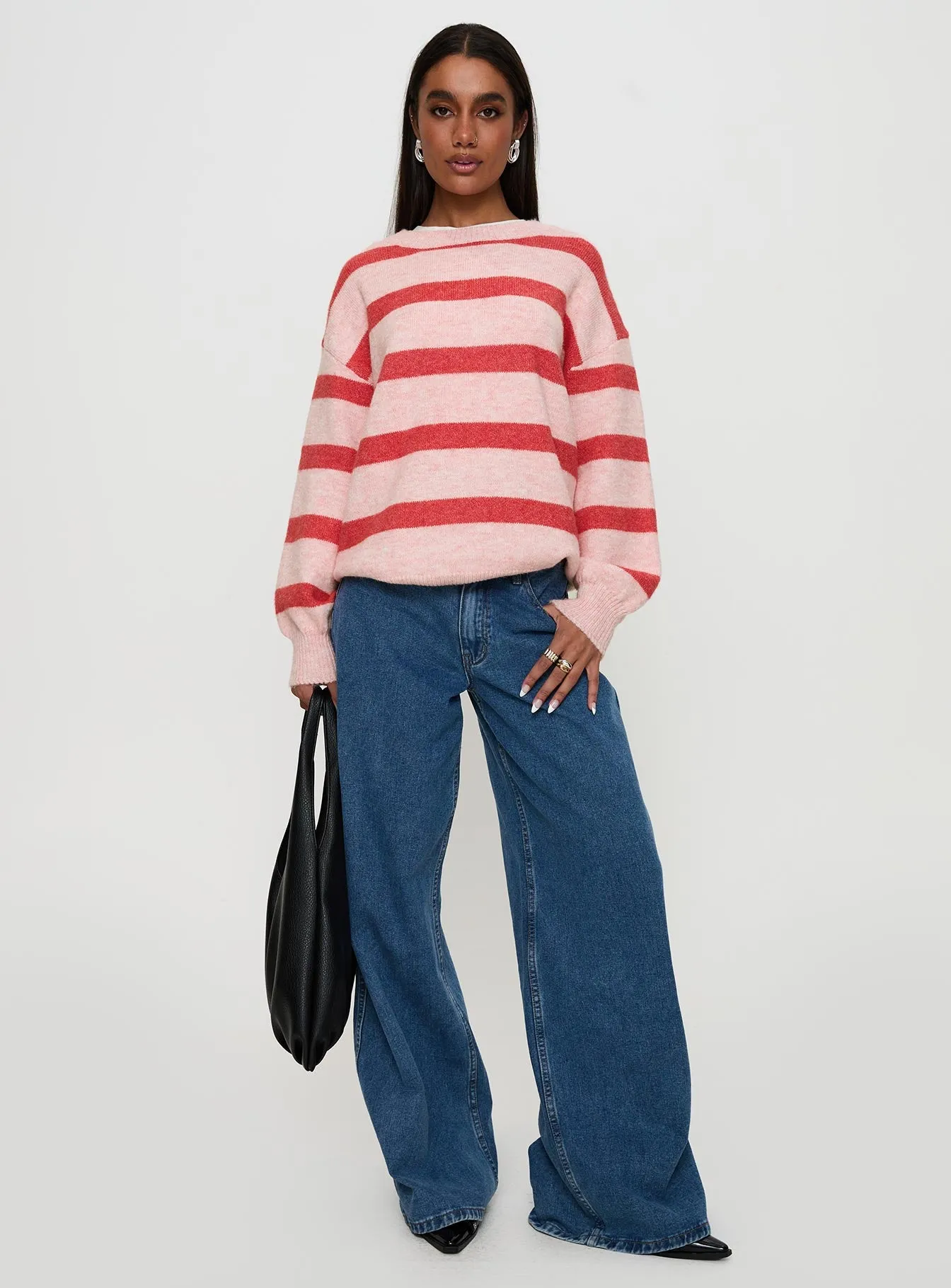 Ryanna Sweater Pink / Red Stripe sold by Princess Polly product image thumbnail 3