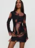 Nyxia Long Sleeve Mini Dress Multi sold by Princess Polly