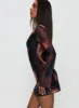 Nyxia Long Sleeve Mini Dress Multi sold by Princess Polly