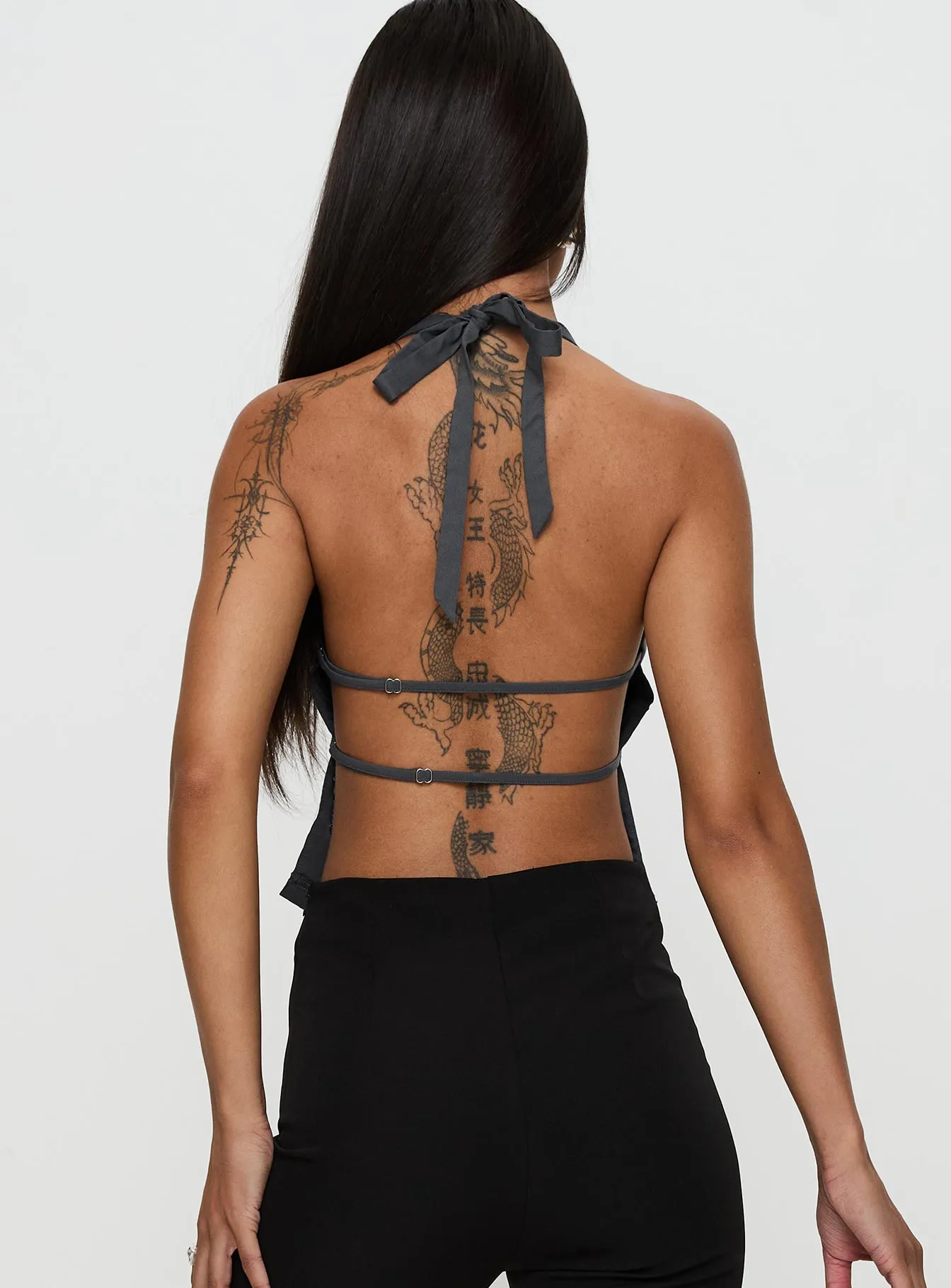 Eyes On You Backless Top Slate sold by Princess Polly product image thumbnail 5