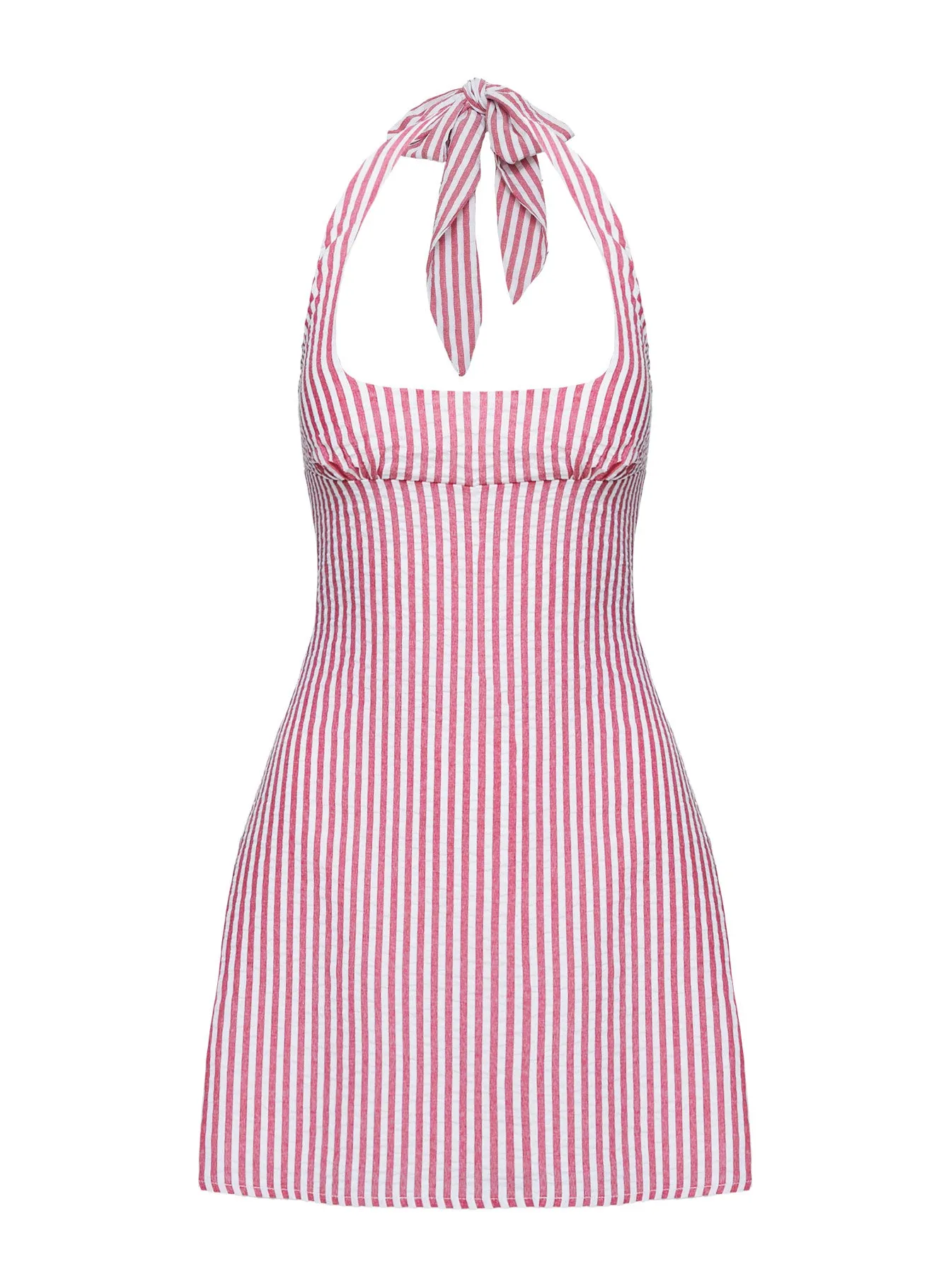Kalico Halter Mini Dress Red / White Stripe sold by Princess Polly product image thumbnail 5