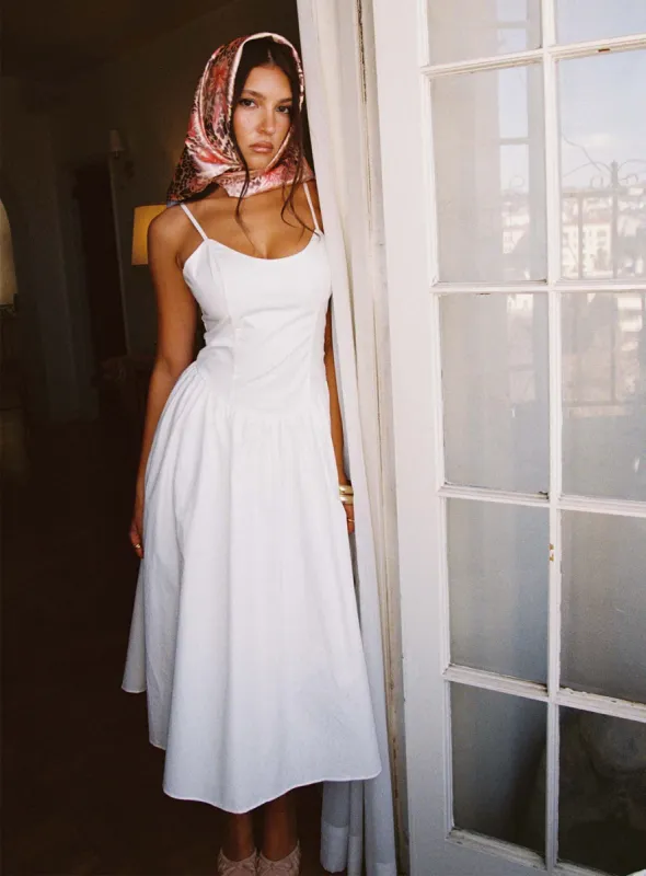 Such A Wallflower Midi Dress White sold by Princess Polly