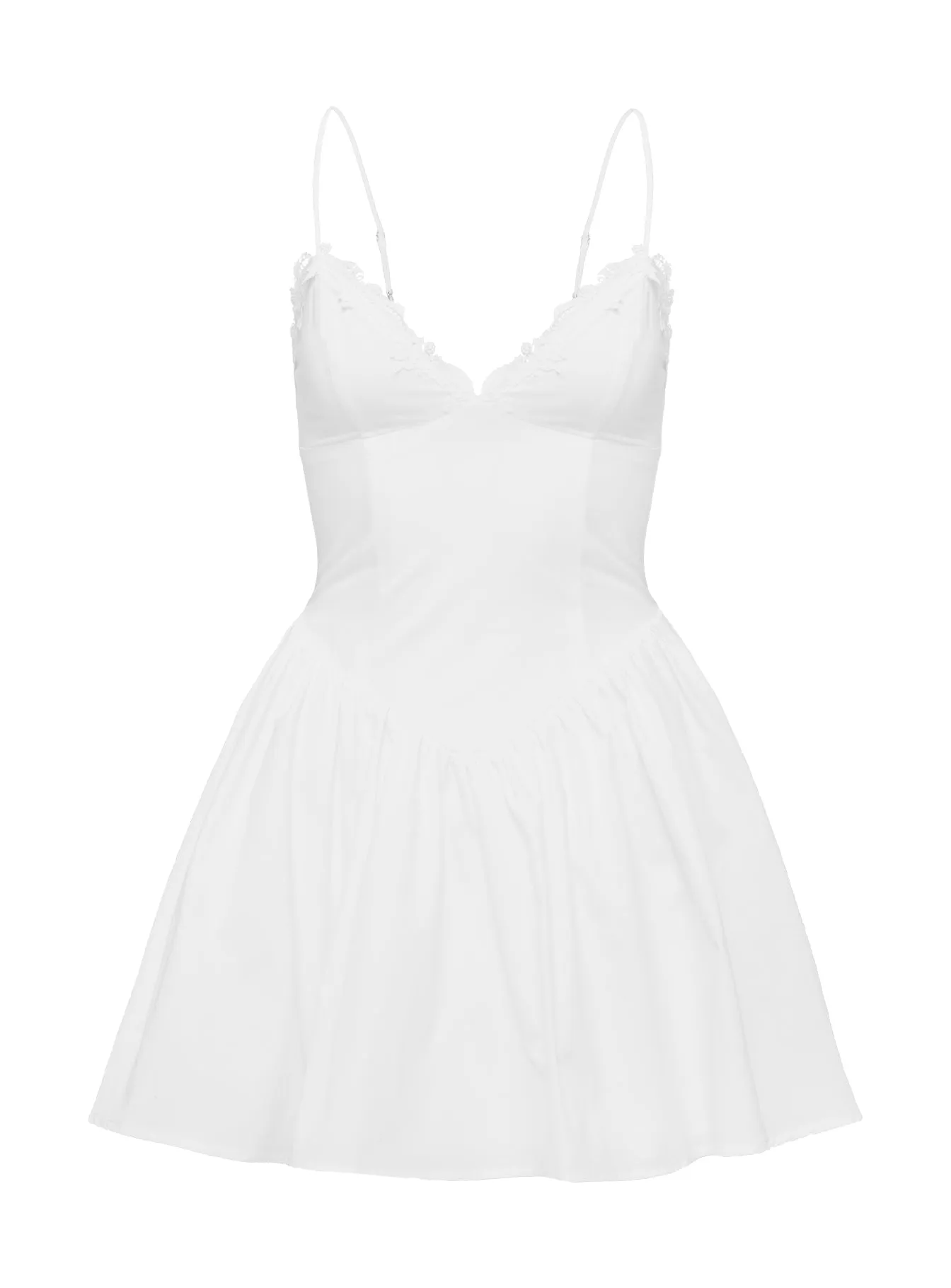 Emberleigh Flare Mini Dress White sold by Princess Polly product image thumbnail 5