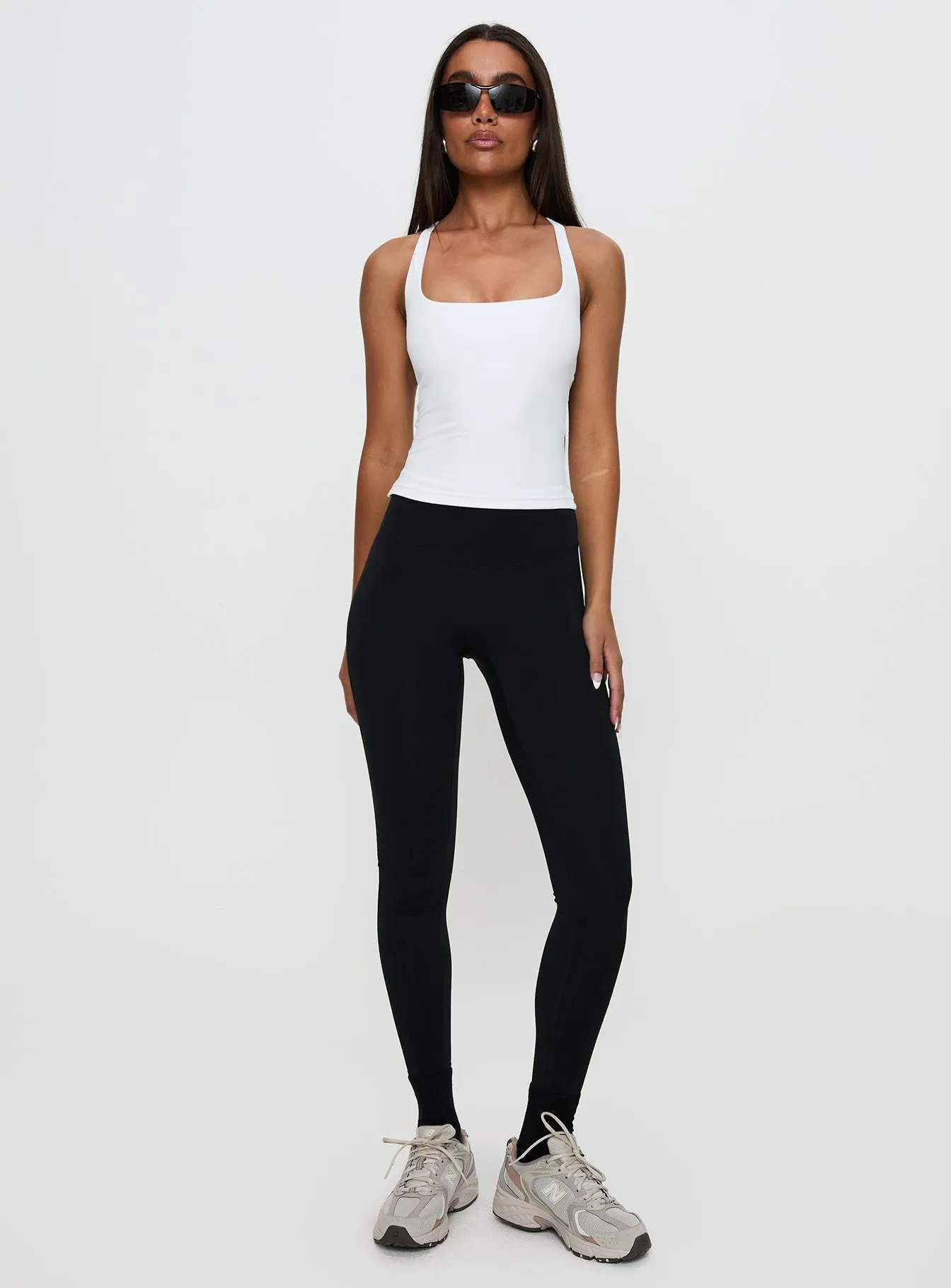 Layup Active Longline Cross Back Top White sold by Princess Polly product image thumbnail 3