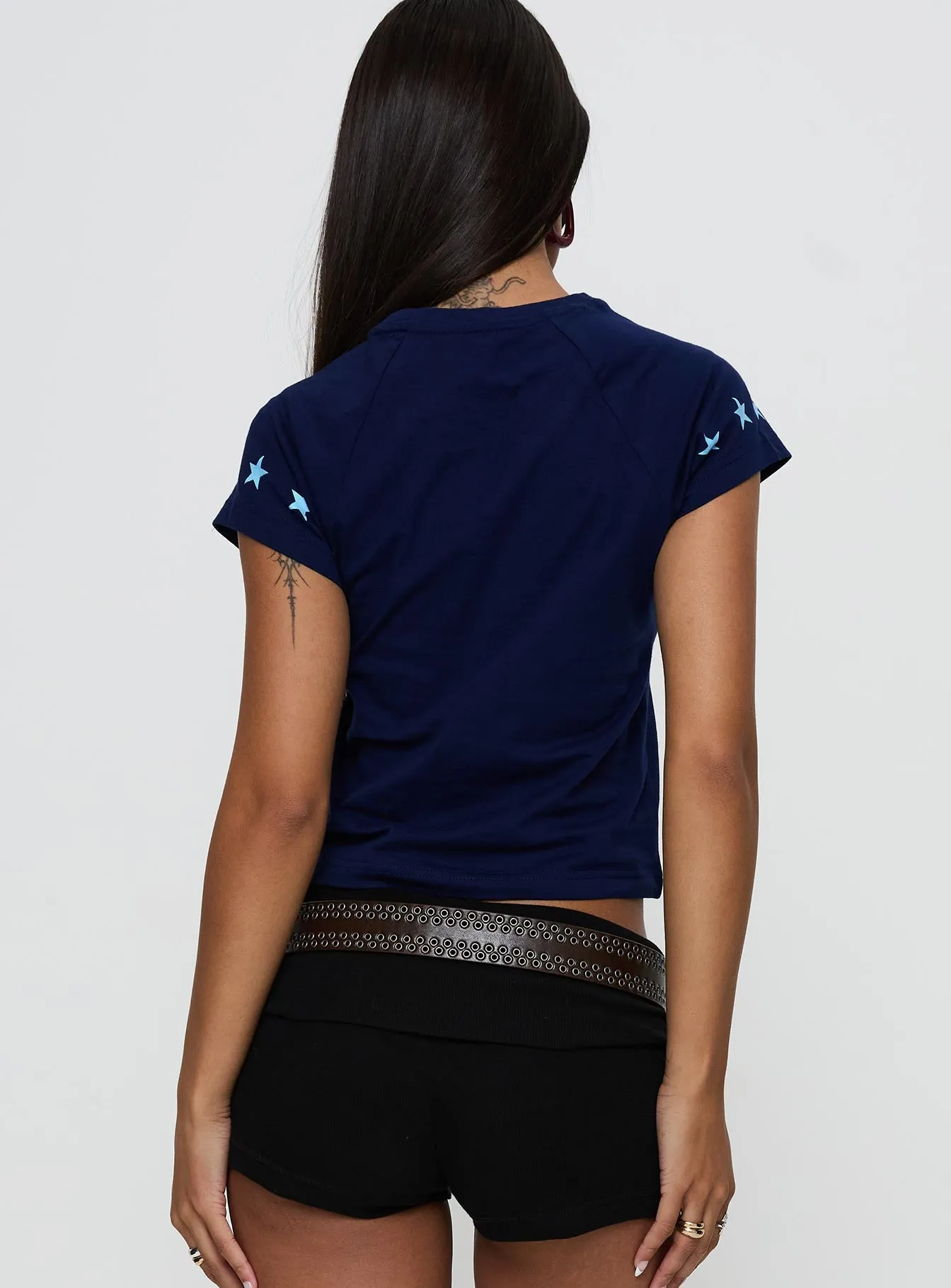 Perfect 10 Graphic Top Blue sold by Princess Polly product image thumbnail 5