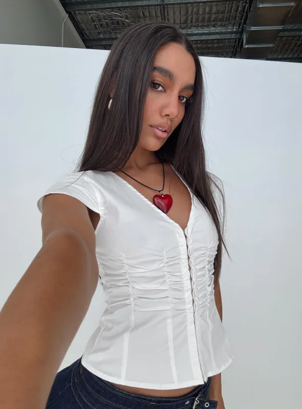 Indulgence Corset Top White sold by Princess Polly