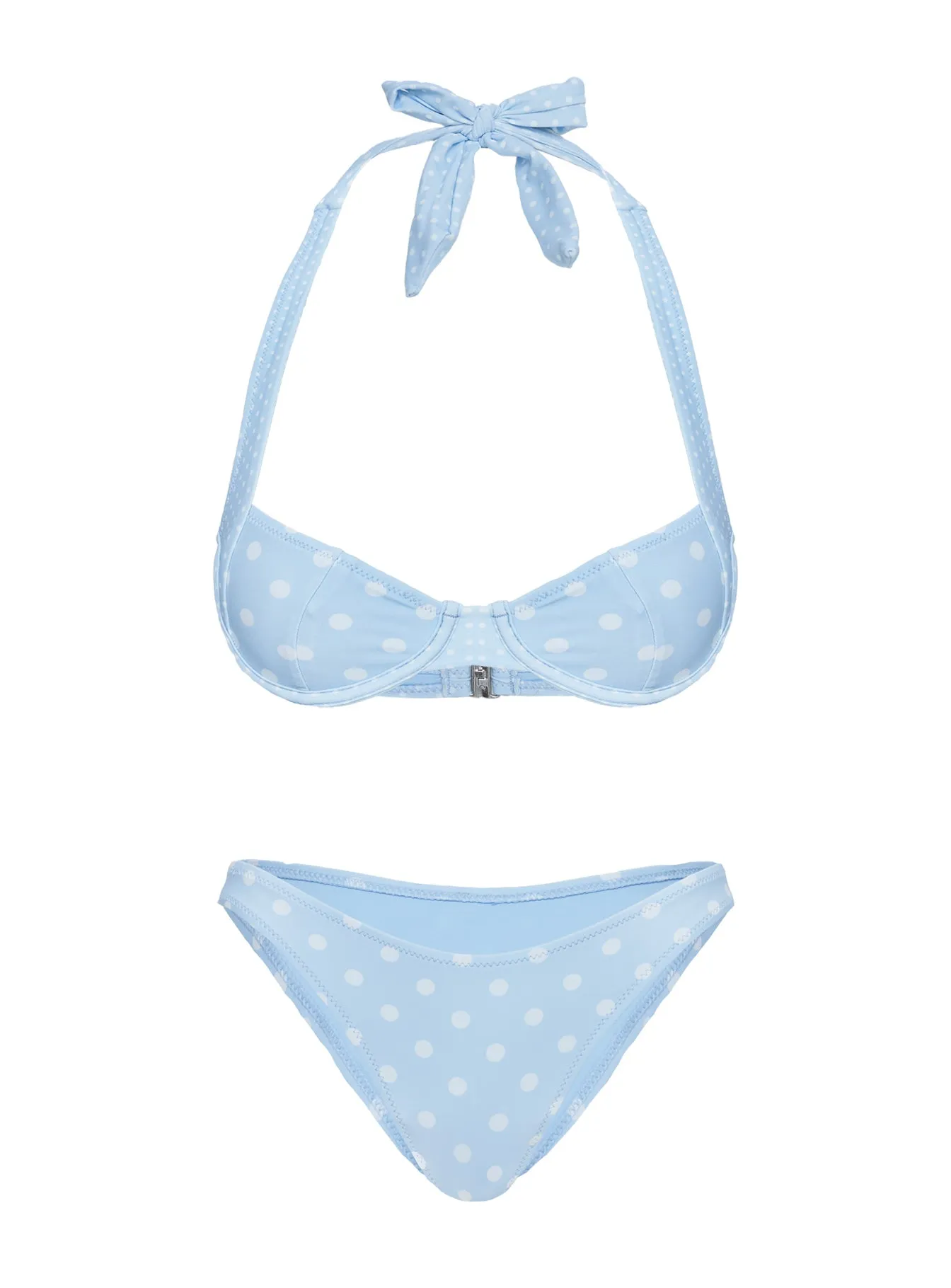 Ellie High Cut Cheeky Bikini Bottoms Blue / Polka Dot sold by Princess Polly product image thumbnail 5