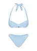 Harpie Underwire Bikini Top Blue / Polka Dot sold by Princess Polly