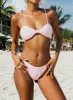 Nell Tie Side Bikini Bottoms Pink sold by Princess Polly
