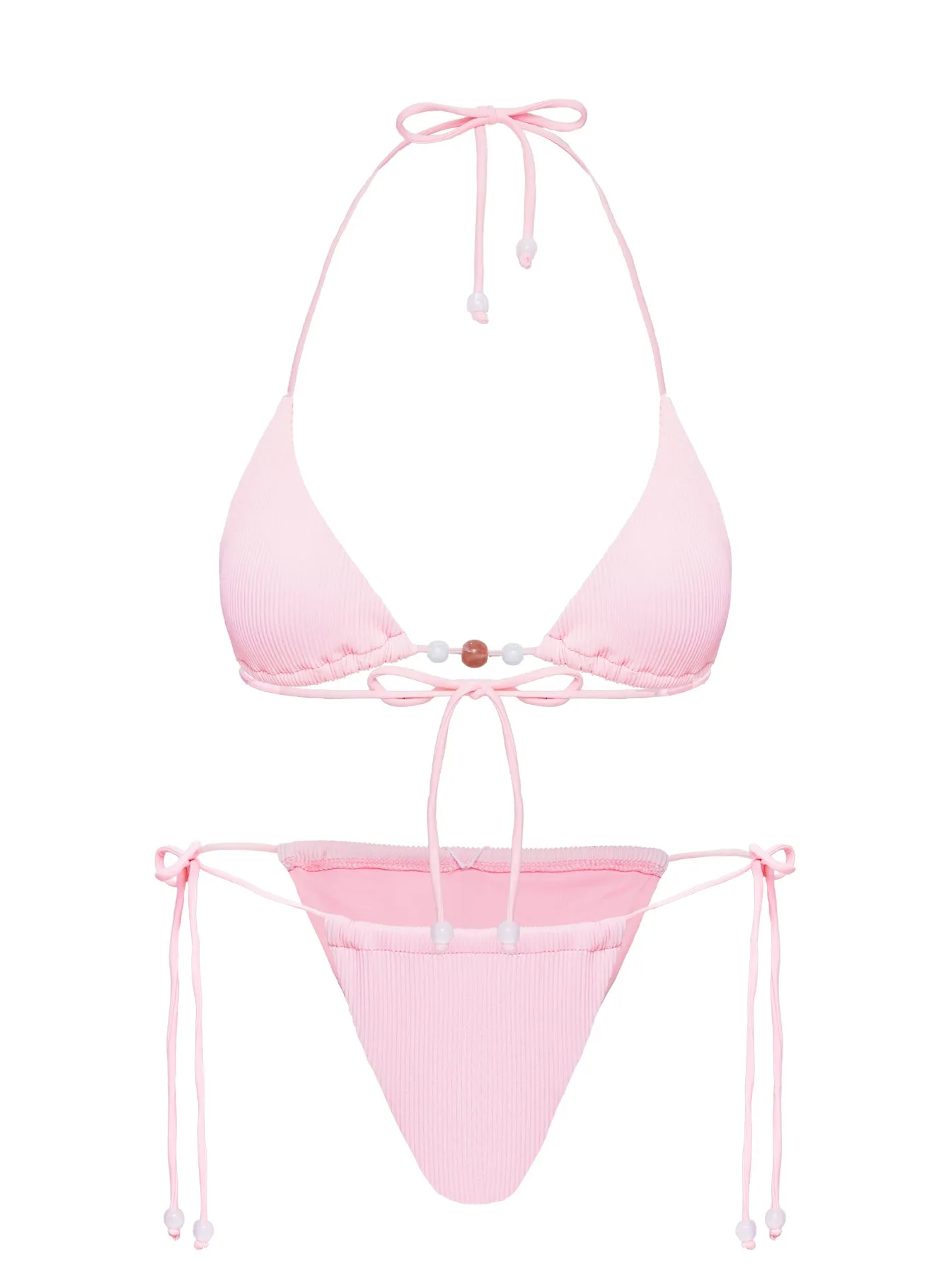 Saide Triangle Bikini Top Pink Stripe sold by Princess Polly product image thumbnail 5