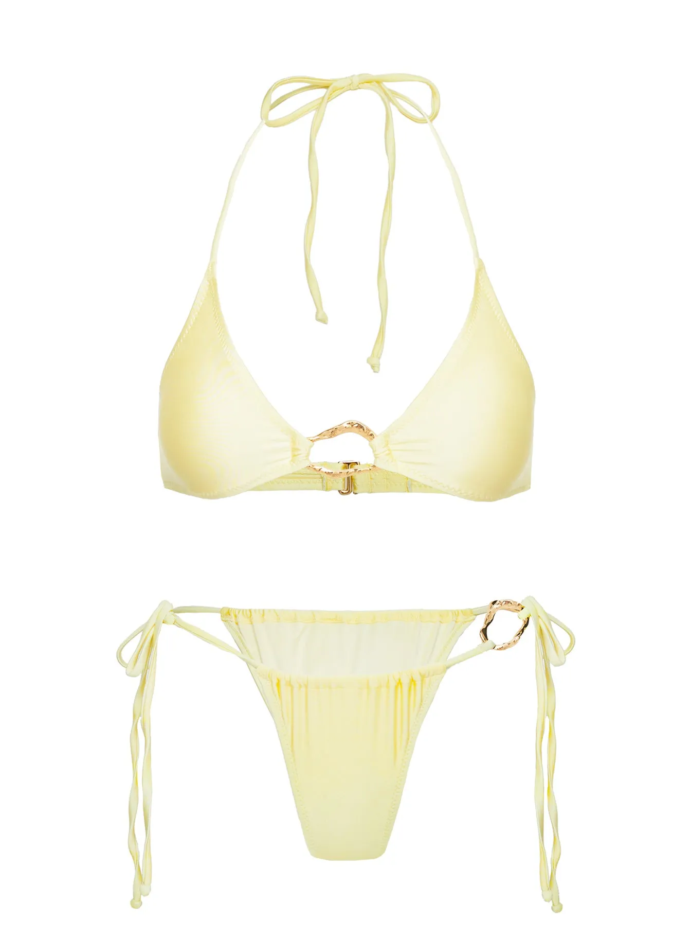 Nautilus Triangle Bikini Top Yellow sold by Princess Polly product image thumbnail 5