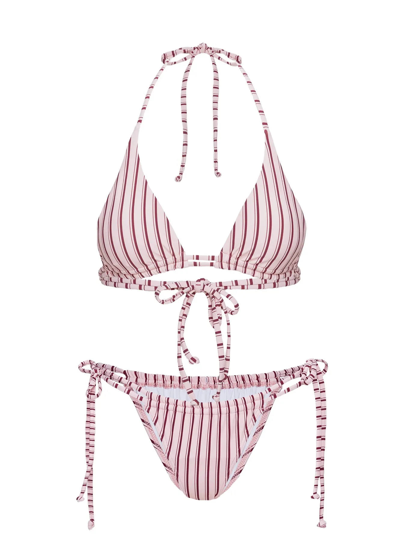 Seahaven Traingle Bikini Top Pink Stripe sold by Princess Polly product image thumbnail 5