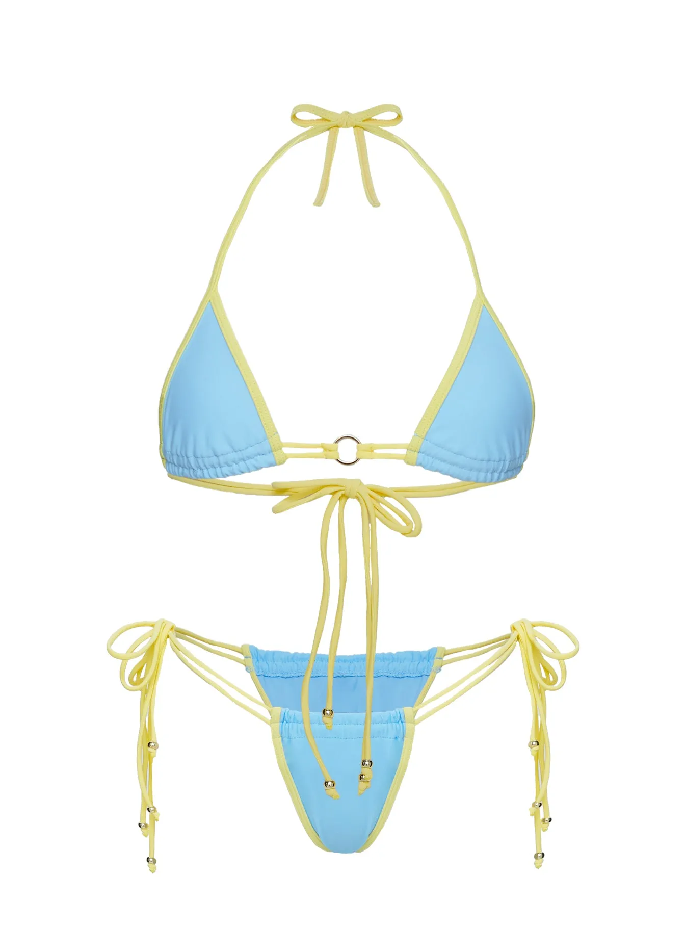 Nayeli Tie Side Bikini Bottoms Blue / Yellow sold by Princess Polly product image thumbnail 5