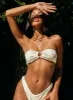 Macs Bandeau Bikini Top Yellow / Purple Floral sold by Princess Polly