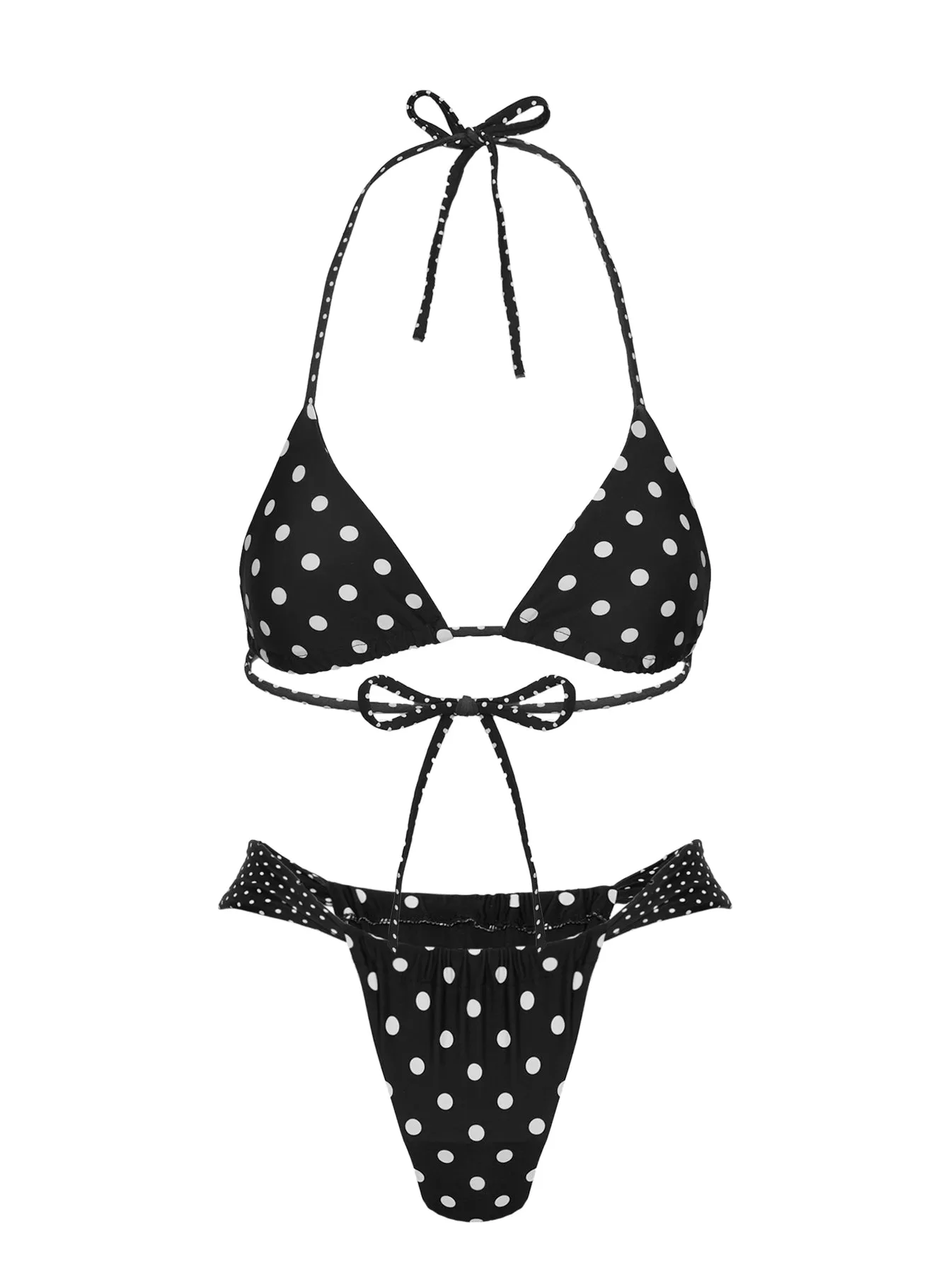 Jenner Triangle Bikini Top Black / Polka Dot sold by Princess Polly product image thumbnail 5