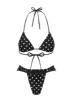 Jenner High Side Bikini Bottom Black / Polka Dot sold by Princess Polly