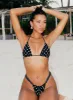 Jenner High Side Bikini Bottom Black / Polka Dot sold by Princess Polly