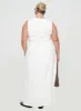 Summer Season Linen Blend Maxi Dress White Curve sold by Princess Polly