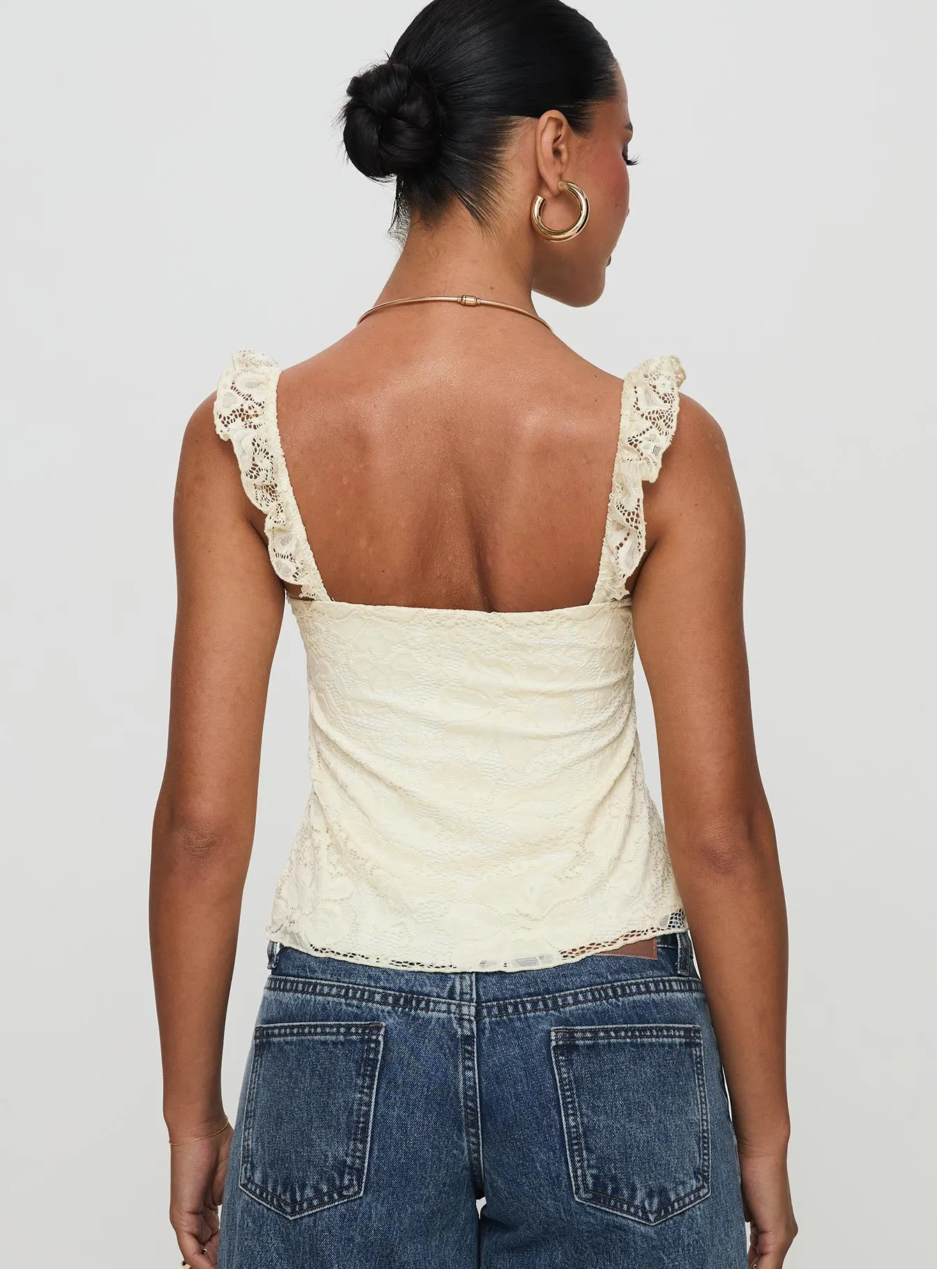 Madaleine Lace Top Cream sold by Princess Polly product image thumbnail 5