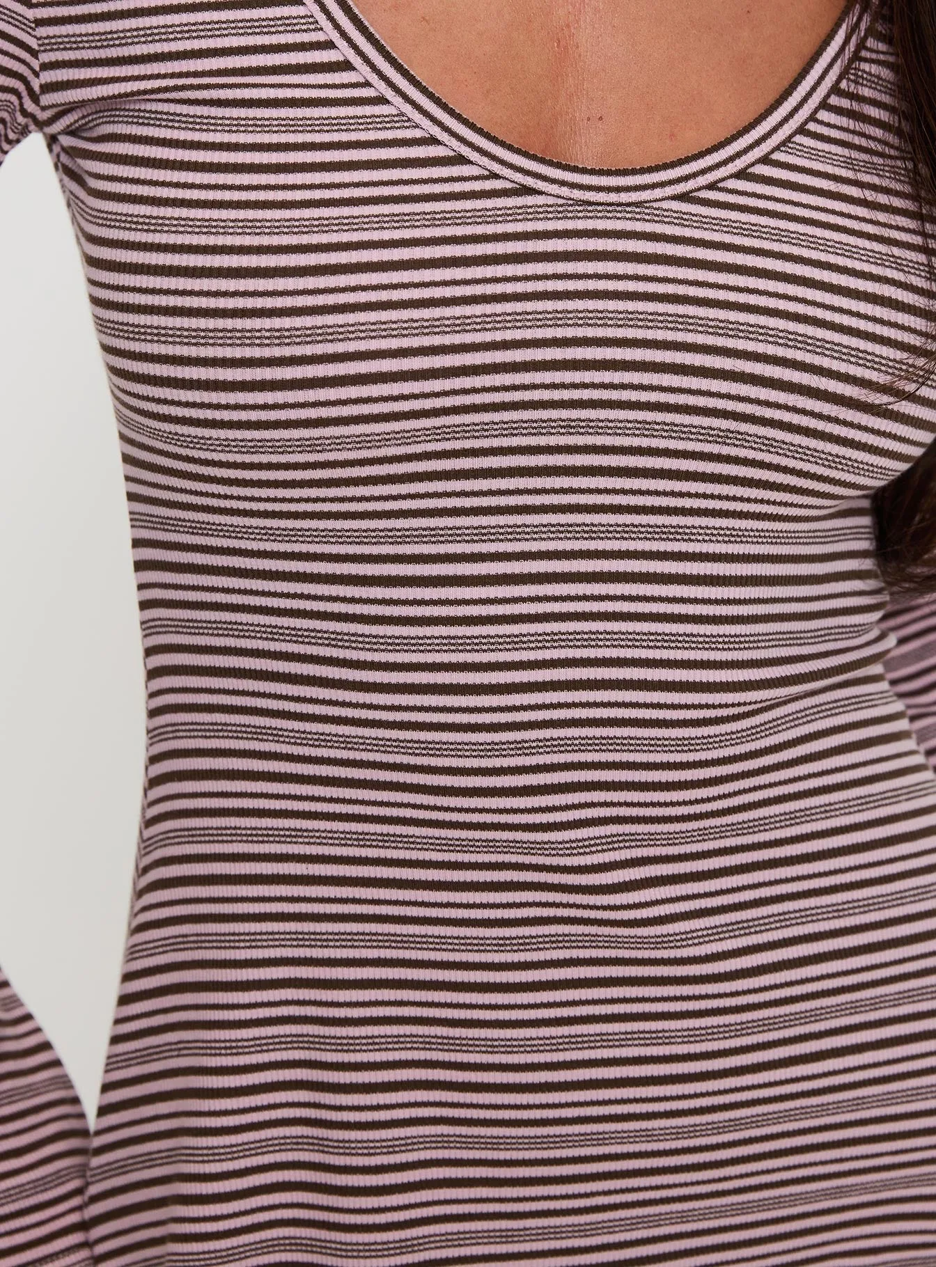 Best Interest Long Sleeve Mini Dress Pink / Brown sold by Princess Polly product image thumbnail 5
