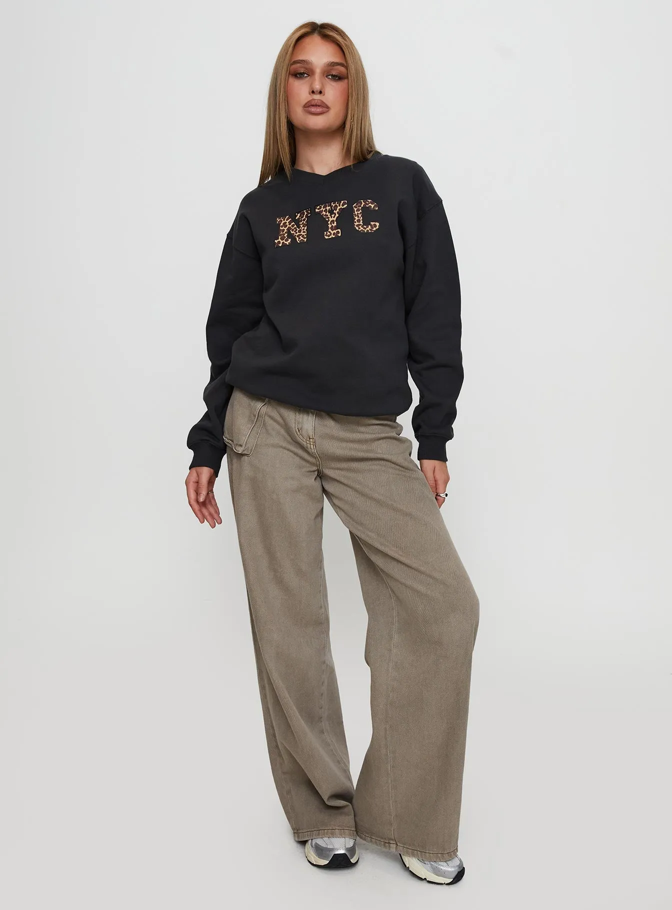 Wild In NYC Sweater Black sold by Princess Polly product image thumbnail 2