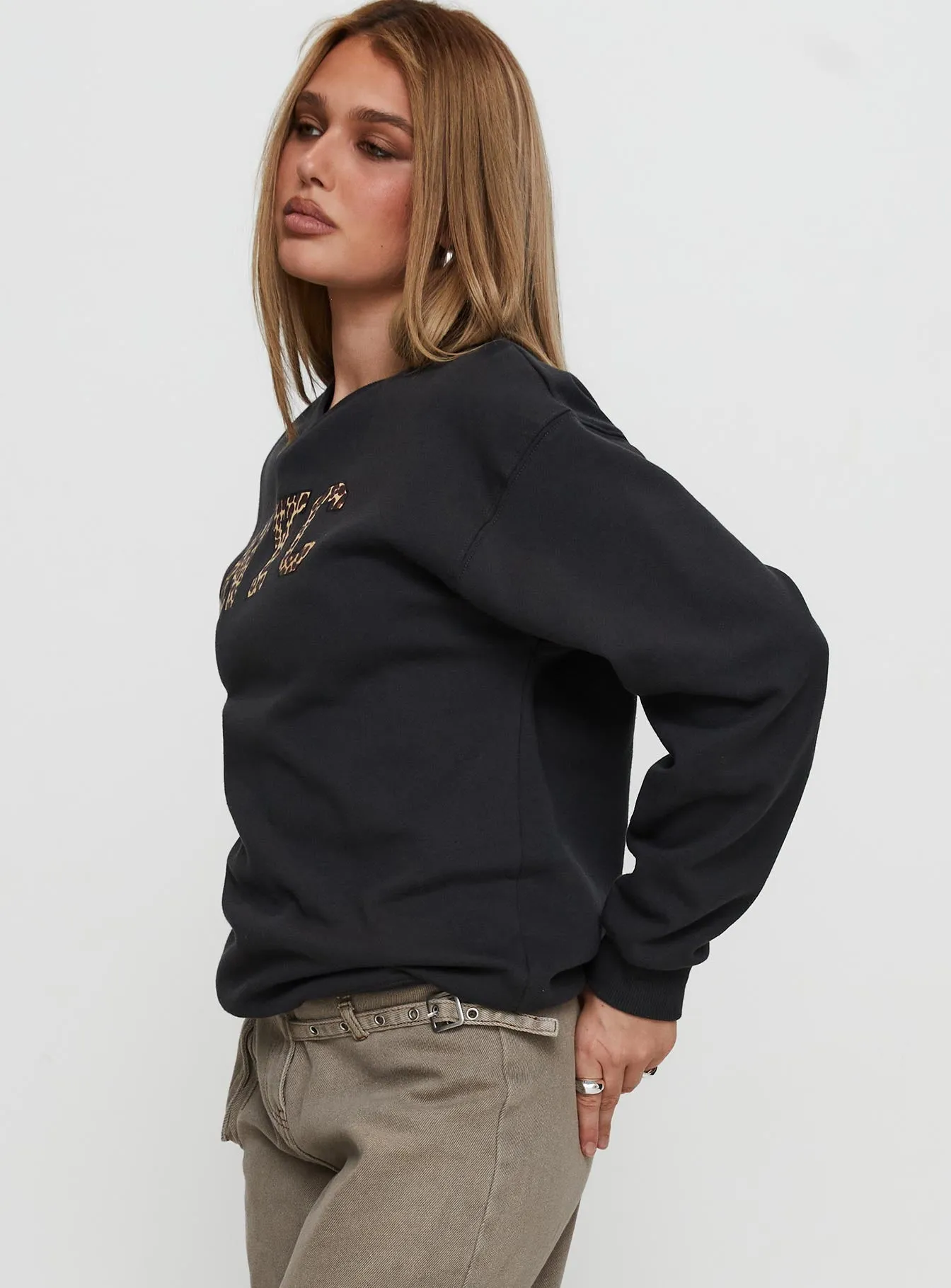 Wild In NYC Sweater Black sold by Princess Polly product image thumbnail 3